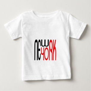 ニューヨークタイポグラフィカッコいいティー ベビーTシャツ