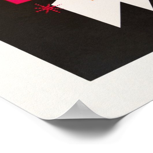 ニューヨークタイムズスクエアバイナイト抽象芸術 ポスター (角)