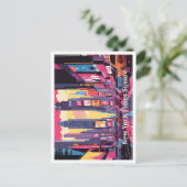 ニューヨークタイムズスクエアポップ・アートのートトラベルイラストレーション ポストカード (スタンド正面)