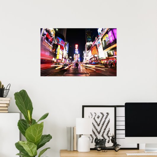 ニューヨークタイムズスクエア – ポスター (ホームオフィス)
