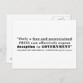 ニューヨークタイムズCo v統一された州403 us 713 1971 ポストカード (正面/裏面)