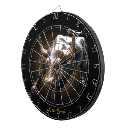 ニューヨークダートボードニューヨークブル銅像ダートボード ダーツボード (正面右)