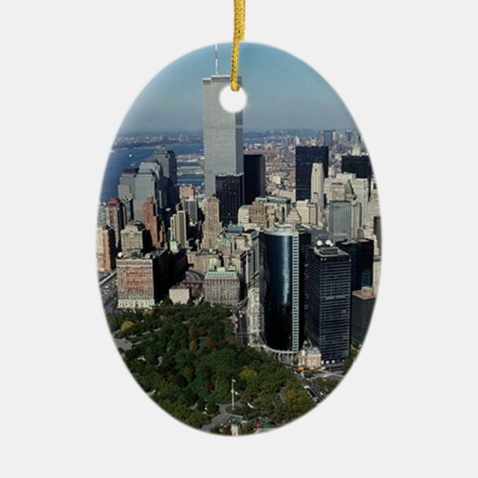 ニューヨークツインタワーNYCの記念品のオーナメント セラミックオーナメント (正面)
