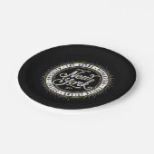 ニューヨークテーマパーティーレトロシティロゴ ペーパープレート (アングル)