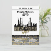 ニューヨークテーマ誕生日招待状 招待状 (スタンド正面)