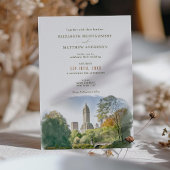 ニューヨークデスティネーションウェディングウォーターカラー招待状 招待状