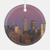 ニューヨークトラベルマンハッタンエンパイアステート建物 ガラスオーナメント (正面)