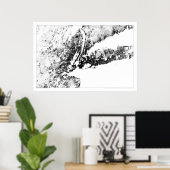 ニューヨークトリ州国勢調査マップ ポスター (ホームオフィス)