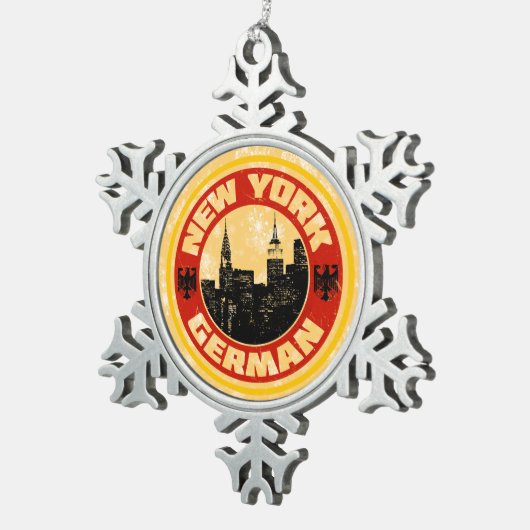 ニューヨークドイツ系アメリカンクリスマスツリーオーナメント スノーフレークピューターオーナメント (右)