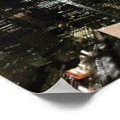 ニューヨークナイトダウンタウンNYCマンハッタン超高層ビル ポスター (角)