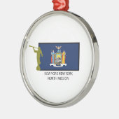 ニューヨークニューヨークの北の代表団LDS CTR メタルオーナメント (左)