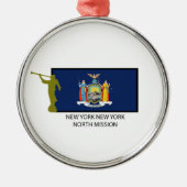 ニューヨークニューヨークの北の代表団LDS CTR メタルオーナメント (正面)