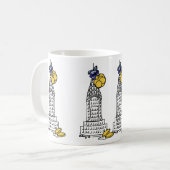 ニューヨークハヌッカゲルトNYC超高層ビルホリデー コーヒーマグカップ (正面左)