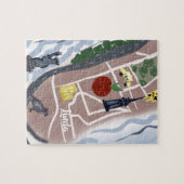 ニューヨークハンドドローアートドキッズシティ ジグソーパズル (横)