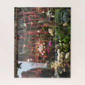 ニューヨークバレンタインデーフローラショップウィンドウハート ジグソーパズル (縦)