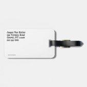 ニューヨークパターンダークグレー ラゲッジタグ (裏面横)