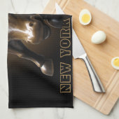 ニューヨークパーソナライズされたタオルNYCおみやげティータオル キッチンタオル (四つ折り)
