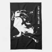 ニューヨークパーソナライズされたタオルNYCおみやげティータオル キッチンタオル (縦)