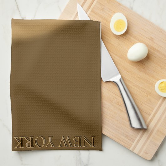 ニューヨークパーソナライズされたタオルNYCおみやげティータオル キッチンタオル (四つ折り)