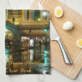 ニューヨークパーソナライズされたタオルNYCおみやげティータオル キッチンタオル (四つ折り)