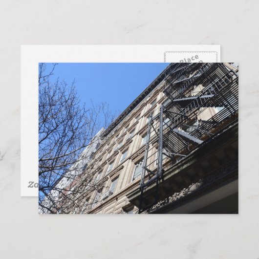 ニューヨークファイアーエスケープ ポストカード (正面/裏面)