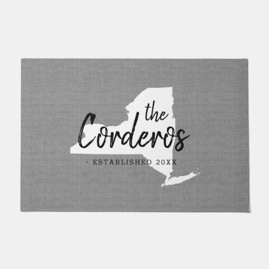 ニューヨークファミリーモノグラム州ドルマット ドアマット (正面)