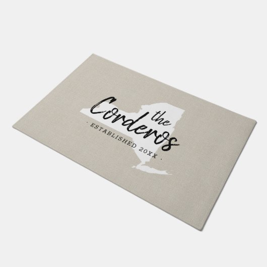 ニューヨークファミリーモノグラム州ドルマット ドアマット (アングル)