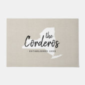 ニューヨークファミリーモノグラム州ドルマット ドアマット (正面)