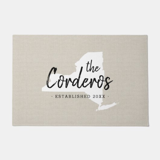 ニューヨークファミリーモノグラム州ドルマット ドアマット (正面)