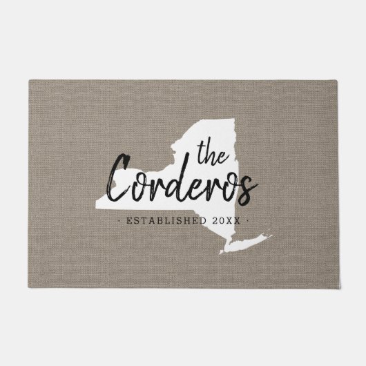 ニューヨークファミリーモノグラム州ドルマット ドアマット (正面)