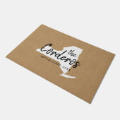 ニューヨークファミリーモノグラム州ドルマット ドアマット (アングル)