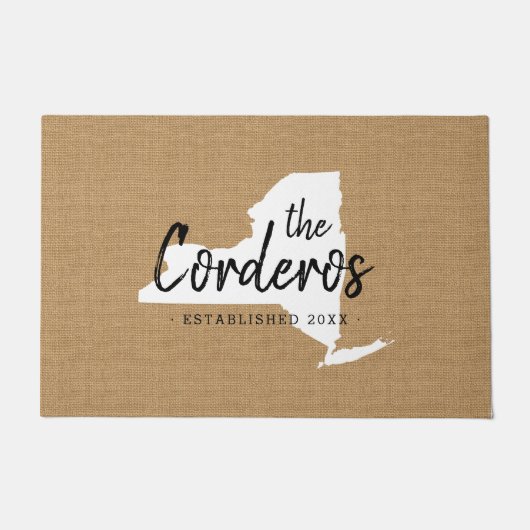 ニューヨークファミリーモノグラム州ドルマット ドアマット (正面)