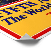 ニューヨークフィフスアベニューショッピング通りヴィンテージ ポスター (角)