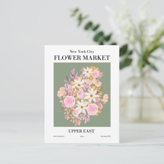 ニューヨークフラワーマーケットアッパーイーストポストカード ポストカード (スタンド正面)