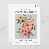 ニューヨークフラワーマーケットウエストビレッジポストカード ポストカード (正面/裏面)