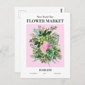ニューヨークフラワーマーケットハーレム葉書 ポストカード (正面/裏面)
