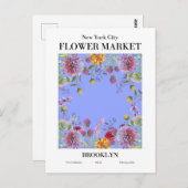ニューヨークフラワーマーケット、ブルックリンポストカード ポストカード (正面/裏面)