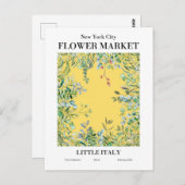 ニューヨークフラワーマーケット、リトルイタリアポストカード ポストカード (正面/裏面)