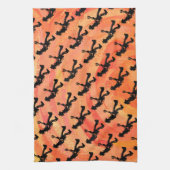 ニューヨークブギーナイツギターオレンジ キッチンタオル (縦)