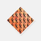 ニューヨークブギーナイツギターオレンジ スタンダードカクテルナプキン (角)