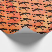 ニューヨークブギーナイツギターオレンジ ラッピングペーパー (角)