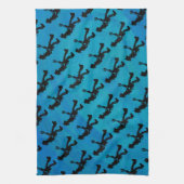 ニューヨークブギーナイツギターブルー キッチンタオル (縦)