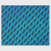 ニューヨークブギーナイツギターブルー ラッピングペーパー (フラット)