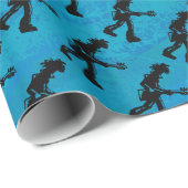 ニューヨークブギーナイツギターブルー ラッピングペーパー (ロールコーナー)