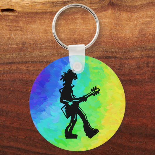 ニューヨークブギーナイツギターレインボー キーホルダー (正面)