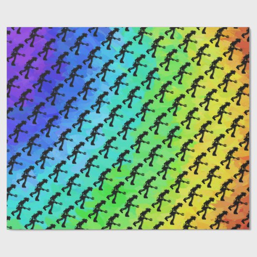 ニューヨークブギーナイツギターレインボー ラッピングペーパー (フラット)