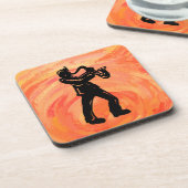 ニューヨークブギーナイツサクソフォンオレンジ コースター (左側)