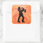 ニューヨークブギーナイツサクソフォンオレンジ スクエアシール (バッグ)