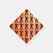 ニューヨークブギーナイツサクソフォンオレンジ スタンダードカクテルナプキン (角)