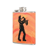 ニューヨークブギーナイツサクソフォンオレンジ フラスク (左)